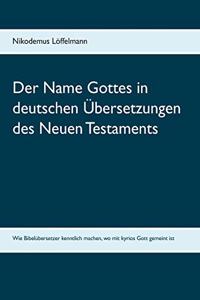 Name Gottes in deutschen Übersetzungen des Neuen Testaments