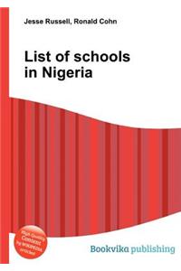 List of Schools in Nigeria