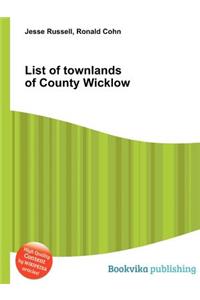 List of Townlands of County Wicklow