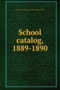 School catalog, 1889-1890