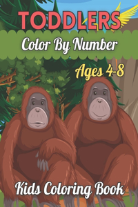 Toddlers Color By Number Kids Coloring Book Ages 4-8