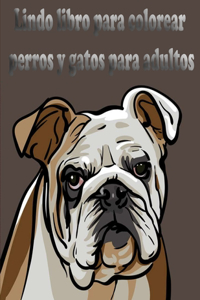 Lindo libro para colorear perros y gatos para adultos