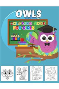 Owls Coloring Book For Girls