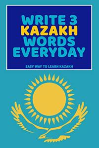 Write 3 Kazakh Words Everyday