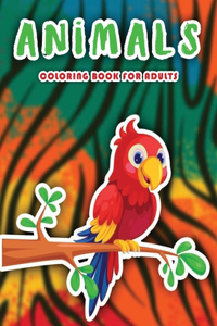 Animals coloring book for adults