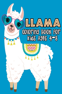Llama Coloring Book for Kids Ages 4-8
