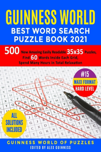 Guinness World Best Word Search Puzzle Book 2021 #15 Maxi Format Hard Level
