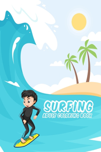 Surfing Adult Coloring Book