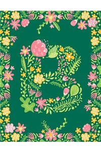 Floral Initial B Monogram Journal