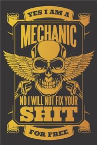 Notebook for car auto mechanic tuner and racer for free