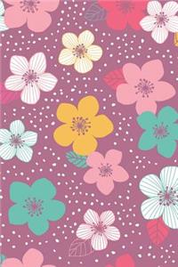 Chic Colorful Floral Design Notebook