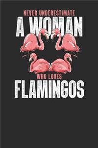 Never Underestimate A Woman Who Loves Flamingos