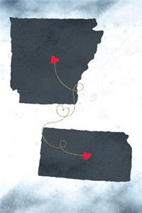 Arkansas & Kansas: Long Distance Out of State Notebook - Blank Lines