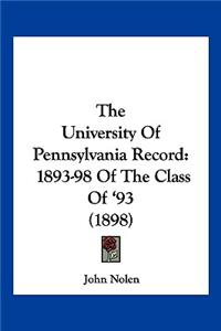 The University Of Pennsylvania Record