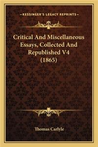 Critical and Miscellaneous Essays, Collected and Republished V4 (1865)