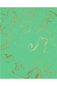 Rainbow and Gold Marble Composition Notebook - Large Ruled Notebook - 8x10 Lined Notebook (Softcover Journal / Notebook / Diary)