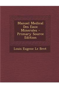 Manuel Medical Des Eaux Minerales