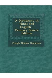 A Dictionary in Hindi and English