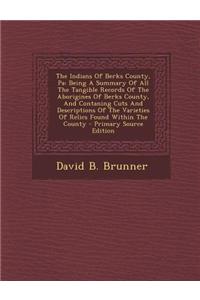 The Indians of Berks County, Pa: Being a Summary of All the Tangible Records of the Aborigines of Berks County, and Contaning Cuts and Descriptions of