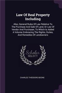 Law Of Real Property Including