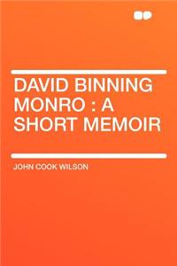 David Binning Monro