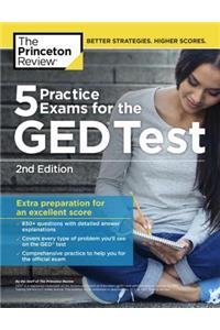 5 Practice Exams for the GED Test, 2nd Edition