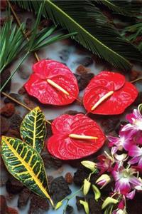 Floral Journal Tropical Flowers Bright Leaves