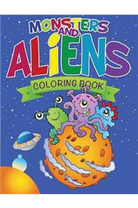 Monsters and Aliens Coloring Book