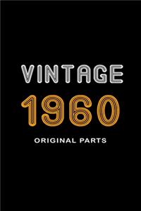 Retro Birthday - Vintage 1960 Notebook Original Parts Gift