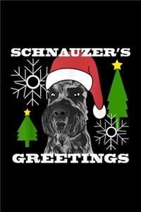 Miniature Schnauzer's Greetings Holiday