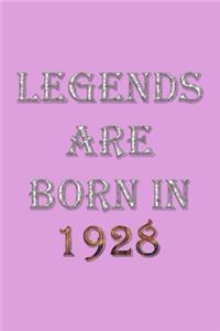 Legends Are Born In 1928 Notebook