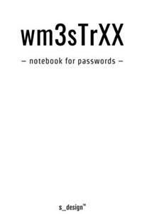 Notizbuch für Passwörter