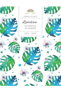 Monthly & Daily Rainbow Academic Planner 2019 - 2020