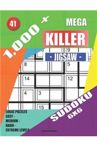 1,000 + Mega jigsaw killer sudoku 6x6