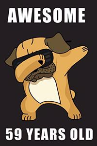 Awesome 59 Years Old Dabbing Pug