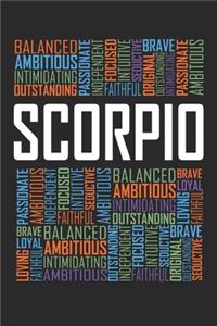 Scorpio Words: 6x9 Ruled Notebook, Journal, Daily Diary, Organizer, Planner