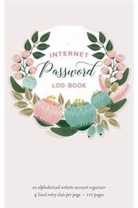 Internet Password Log Book