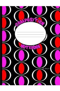 Red Pink Mod Circles Composition Notebook