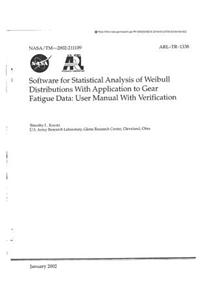 Software for Statistical Analysis of Weibull Distributions with Application to Gear Fatigue Data