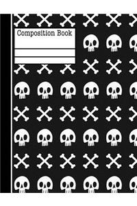 Skull Bones Composition Notebook - Wide Ruled