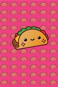 Cute taco lover notebook, Kawaii Notebook