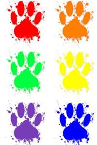 Paint Splatter Dog Paw Prints