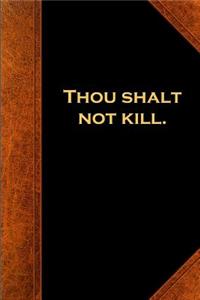 2019 Weekly Planner Religious Theme 5th Commandment Vintage Style Traditional