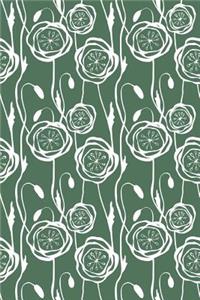 Bullet Journal Notebook Scribbly Flowers Pattern 7