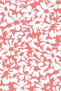 Abstract Floral Notebook: Coral: Notebook 6 X 9: Notebook 250 Pages
