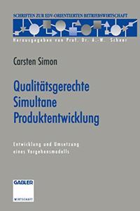 Qualitatsgerechte Simultane Produktentwicklung