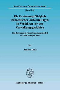 Die Erstattungsfahigkeit Behordlicher Aufwendungen in Verfahren VOR Den Verwaltungsgerichten