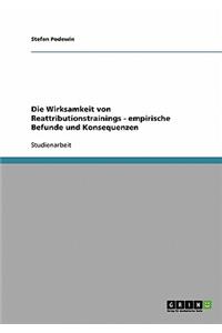 Wirksamkeit von Reattributionstrainings - empirische Befunde und Konsequenzen