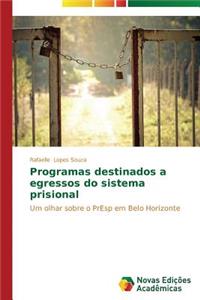 Programas destinados a egressos do sistema prisional