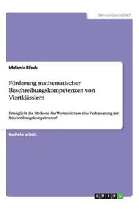 Förderung mathematischer Beschreibungskompetenzen von Viertklässlern